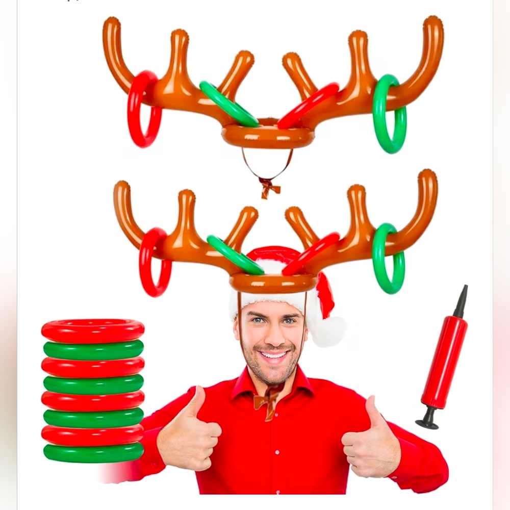 New Inflatable Reindeer Antler Ring Toss Game